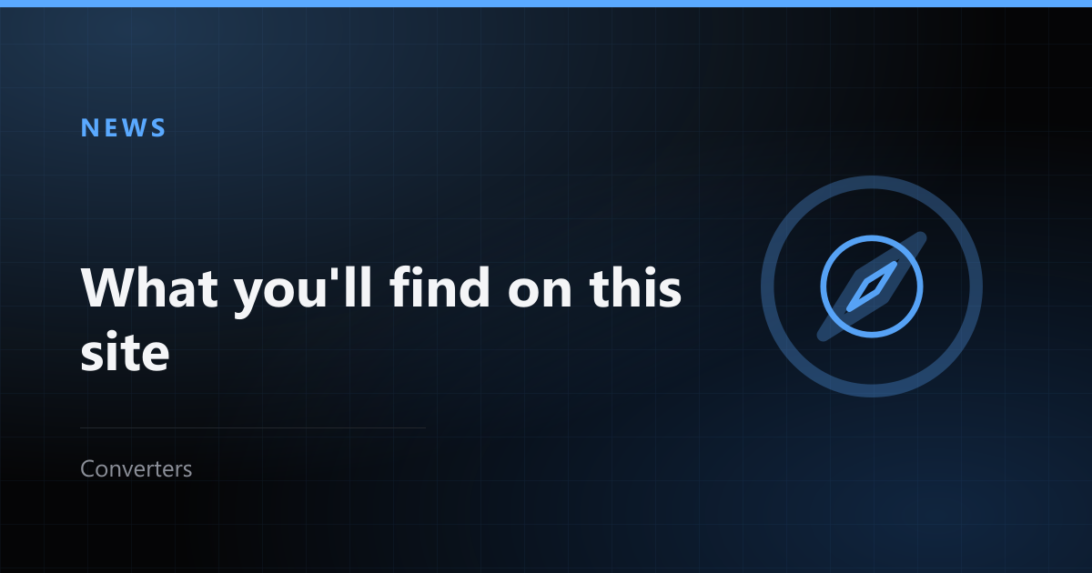 What you'll find on this site